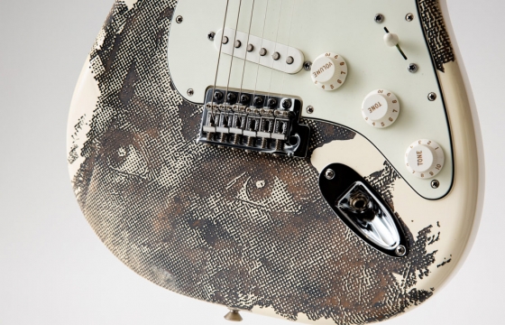 The Iconic Stratocaster is the Canvas for The Big Art Auction in Aid of The Big Issue