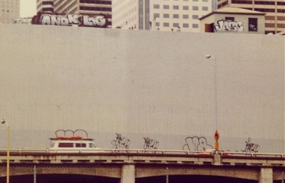 Throwback San Francisco graffiti landscape