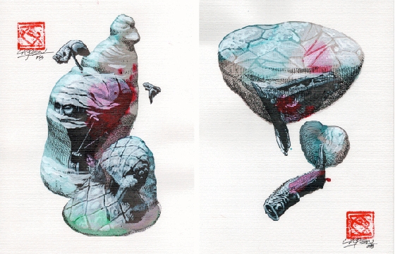 "Ectoplasm" illustrations by Liqen