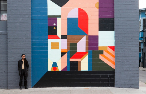 Muzae Sesay Completes New Mural "I Love The Moon We Share" In Downtown San Francisco