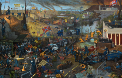 Sandow Birk: Triumph of Hate @ PPOW Gallery, NYC Kicks Examines the Political Climate as we enter 2019