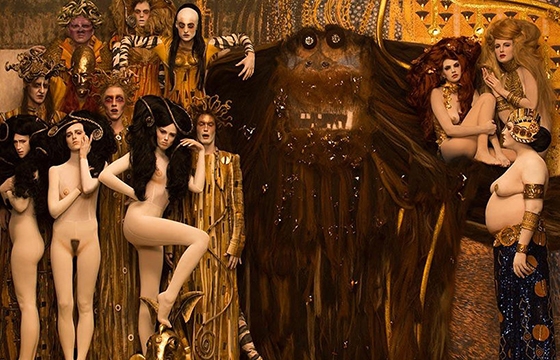 Inge Prader Recreates Gustav Klimt Paintings with Models