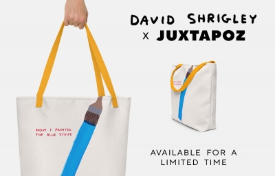 New Release David Shrigley x Juxtapoz Tote Bag lead image